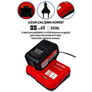 18v Çift Akülü Çelik Şanzıman Dal Budama Makası & Testeresi 2 Li Set