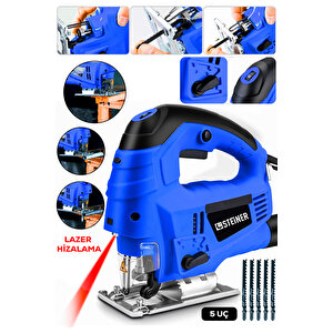 4600w Lazerli Sjs Metal Şanzuman 6 Kademe Devirli Dekupaj Testere Makinesi 5 Uç Ld460m5