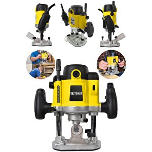 Alman Yellow 4000 Watt Devir Ayarlı Metal Şanzuman Profesyonel Freze Formika Makinası 8 Mm Pens