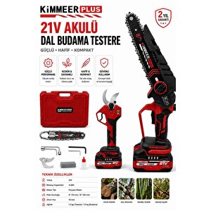 2'li Set 50mm Bağ Makası Ve Budama Testeresi Sarı