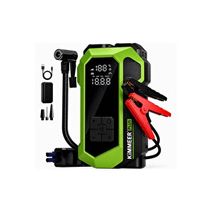 Akü Takviyeli Hava Pompası & Jump Starter 16000mah Powerbank – Çok Fonksiyonlu Araç Destek