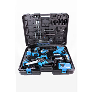 21v Akülü 5 Li Set Kırıcı Delici Hilti Taşlama Somun Sıkma Akülü Vidalama Budama