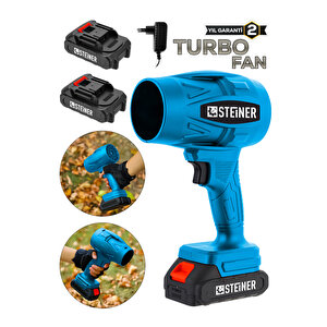 21 V 5 Ah Çift Akülü Şarjlı Akülü Jet Fan Üfleyici Toz Üfleyici Mangal Yakma Araba Kurutma Makinesi