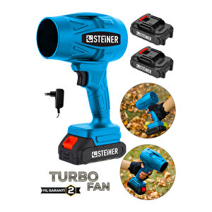 21 V 5 Ah Çift Akülü Şarjlı Akülü Jet Fan Üfleyici Toz Üfleyici Mangal Yakma Araba Kurutma Makinesi