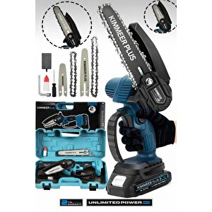 21v Çift Akülü Dal Budama Makinesi El Testeresi Kesim Motoru