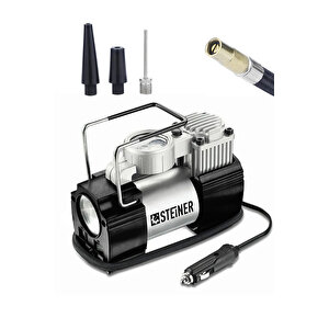 12v Çakmaklık Girişli 150 Psi Mini Hava Kompresörü Siyah