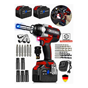 K 21 V Çelik Şanzuman 1600 Nm Akülü Somun Bijon Sökme Takma Sikma Makinesi Matkap Vidalama Kömürsüz