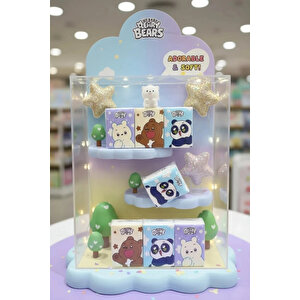 We Baby Bears Lisanslı Baskılı Kağıt Mendil – Yumuşak Dokulu 7 Yaprak 12'li Paket