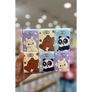 We Baby Bears Lisanslı Baskılı Kağıt Mendil – Yumuşak Dokulu 7 Yaprak 12'li Paket
