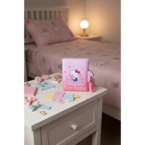Sanrio Lisanslı Hello Kitty Tatlı Serisi Kilitli Mini Defter 12.5 Cm