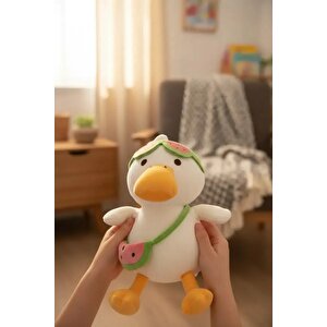 Lisanslı Plaj Serisi Karpuz Temalı Dalgıç Ördek Peluş – 28 Cm