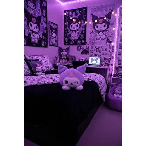 Sanrio Lisanslı Kuromi Peluş Oyuncak 35 Cm – Yatar Pozisyon Magic Party Koleksiyonu