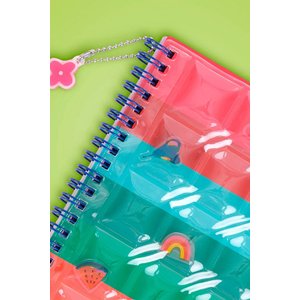 Lisanslı Yaz Renkleri Serisi Hava Dolgulu Telli Defter 80 Yaprak Canlı Desenli A5