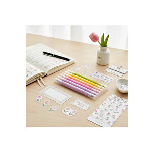 Lisanslı Lale Koleksiyonu Pastel Renkli Marker Kalem Seti (5 Adet)