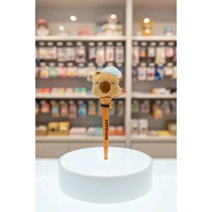Lisanslı Pişirme Serisi Pop-up Tükenmez Kalem 1.0 Mm Siyah (mimibara Peluş Başlıklı)