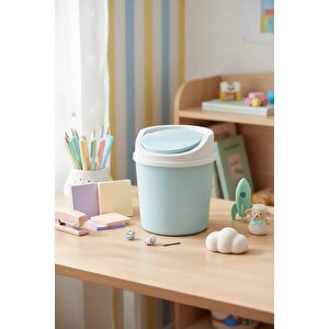 Lisanslı Kapaklı Masaüstü Çöp Kovası 17 X 14 Cm – Kompakt Ve Düzenli Tasarım