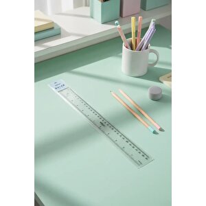Lisanslı Basic Serisi Şeffaf Cetvel 30 Cm – Geniş Ölçüm Kırtasiye Ürünü