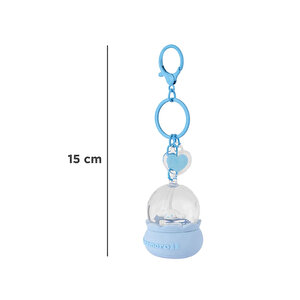 Sanrio Lisanslı Cinnamoroll Kristal Top Sıvı Anahtarlık - Hareketli Figürlü Ve Şirin Çanta Aksesuarı
