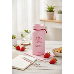 Lisanslı Çilek Serisi Askılı Çift Cidarlı Termos 400 Ml