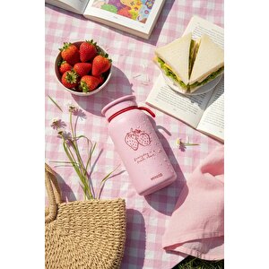 Lisanslı Çilek Serisi Askılı Çift Cidarlı Termos 400 Ml