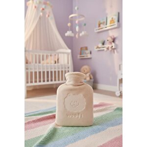 Lisanslı Hayvan Serisi Sıcak Su Torbası – 500 Ml Bej Peluş Kılıflı Termofor