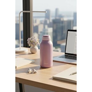 Lisanslı Minimalist Isı Yalıtımlı Şişe 500 Ml – Gri Mor