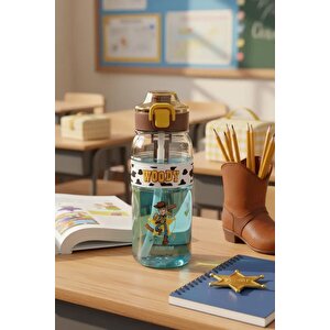 Disney Pixar Toy Story Lisanslı Woody Pipetli Plastik Şişe 800 Ml – Açılır Kapaklı