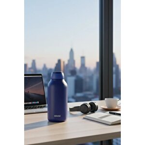 Lisanslı Minimalist Isı Yalıtımlı Şişe 500 Ml – Mavi