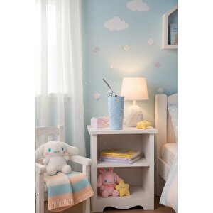 Sanrio Lisanslı Cinnamoroll Pipetli Çelik Matara – 304 Paslanmaz Çelik Sızdırmaz Matara 580 Ml