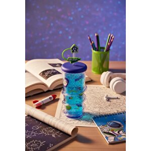 Disney Toy Story Lisanslı Buzz Lightyear Döner Pipetli Şişe 590 Ml – Uzay Temalı Tasarım