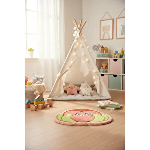 Lisanslı Twinkle Fair Wasabi Peluş Küçük Halı 49 Cm – Yumuşak Dekoratif Halı