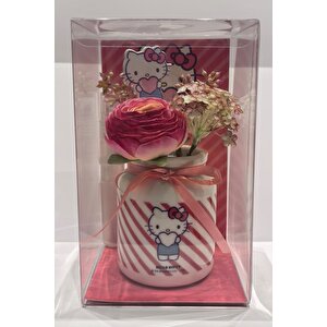 Sanrio Lisanslı Hello Kitty Oda Parfümü Ve Süs Seti - Seramik Şişeli Dekoratif Oda Kokusu Ve Figür