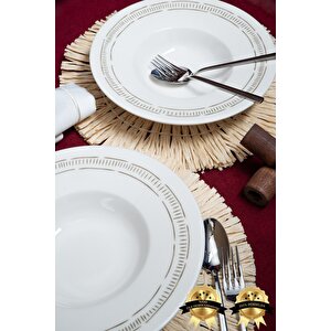 Mimoza 28cm Porselen Makarna Tabağı