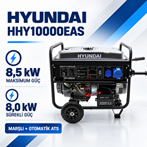 Hhy10000eas 8,5 Kw / 10,6 Kva Benzinli Jeneratör – Marşlı, Monofaze, Otomatik Ats’li