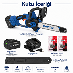 Hcs2012 21v Akülü Zincirli Testere 2x4.0ah Bataryalı 12 İnç 700w