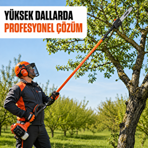Ppt-2620es Benzinli Teleskopik Yüksek Dal Kesme Testeresi 25,4 Cc 30 Cm