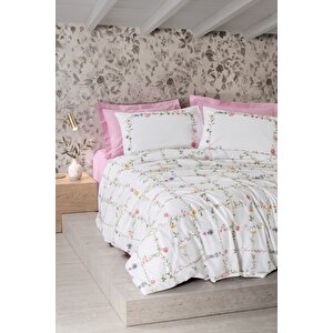 Çift Kişilik Nevresim Takımı Trellis Pembe