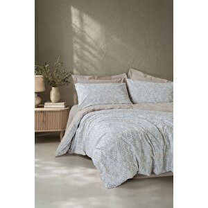 Minimal Tek Kişilik Lastikli Çarşaflı Nevresim Takımı Loom Bej