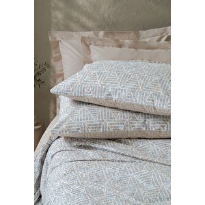Minimal Tek Kişilik Lastikli Çarşaflı Nevresim Takımı Loom Bej