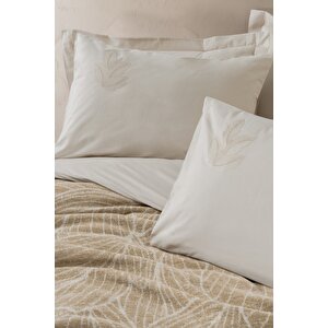 Fleece Çift Kişilik Yatak Örtülü Nevresim Takımı Copse Bej