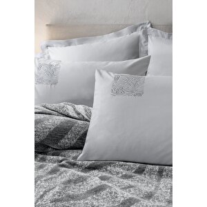 Fleece Çift Kişilik Yatak Örtülü Nevresim Takımı Tero Gri