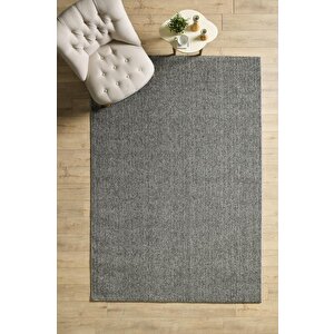 Yumuşak Bukleli Gri Halı Oturma Odası Salon Mutfak Koridor Antre Balkon Çocuk Odası Halısı 160x350 cm
