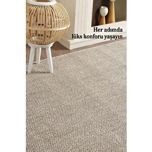 Yumuşak Bukleli Kahverengi Halı Oturma Odası Salon Mutfak Koridor Antre Balkon Çocuk Odası Halısı 160x300 cm