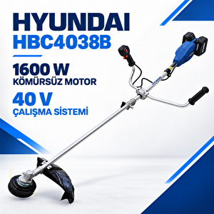 Hbc4038b Akülü Tırpan 40 V 1600 W – Çift Akülü 2×4 Ah, 43 Cm