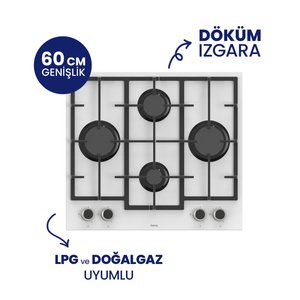 Fryart Chef Edition Beyaz 3'lü Ankastre Set Xe63cb-ln386-d064sa