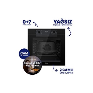 New Fryart Chef Edition Siyah 3'lü Ankastre Set Qep63cs-ln385-d080sa