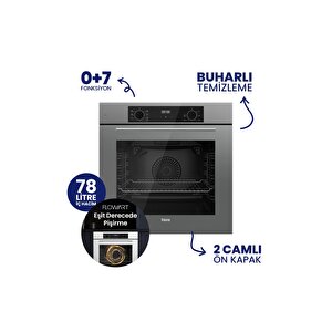 Flowart Digital Asimetrik Gri Cam Ankastre Set Qbl63cpr+nt028-wfa+d079