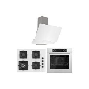 Fryart Sc Serisi Wok'lu Beyaz 3'lü Ankastre Set ( Xe63cb-sc406-d064 )