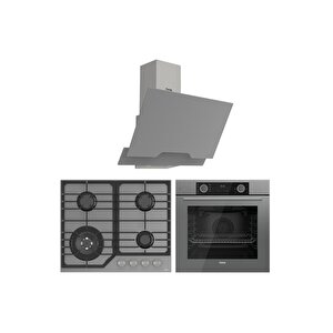 Fryart Nt Asimetrik Serisi Gri Ankastre Cam Set (d065 + Nt028/w + Xe63cpr)