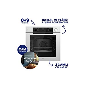 New Steamart & Fryart Chef Edition Beyaz 3'lü Ankastre Set Qep64cb-ln386-d081sa